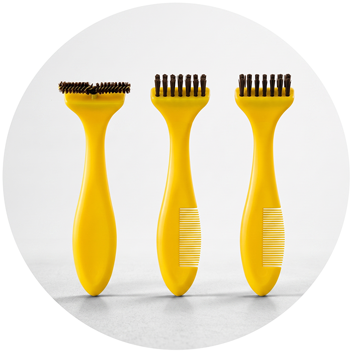 3 Brush Sizes — Matched to Your Beard Length.